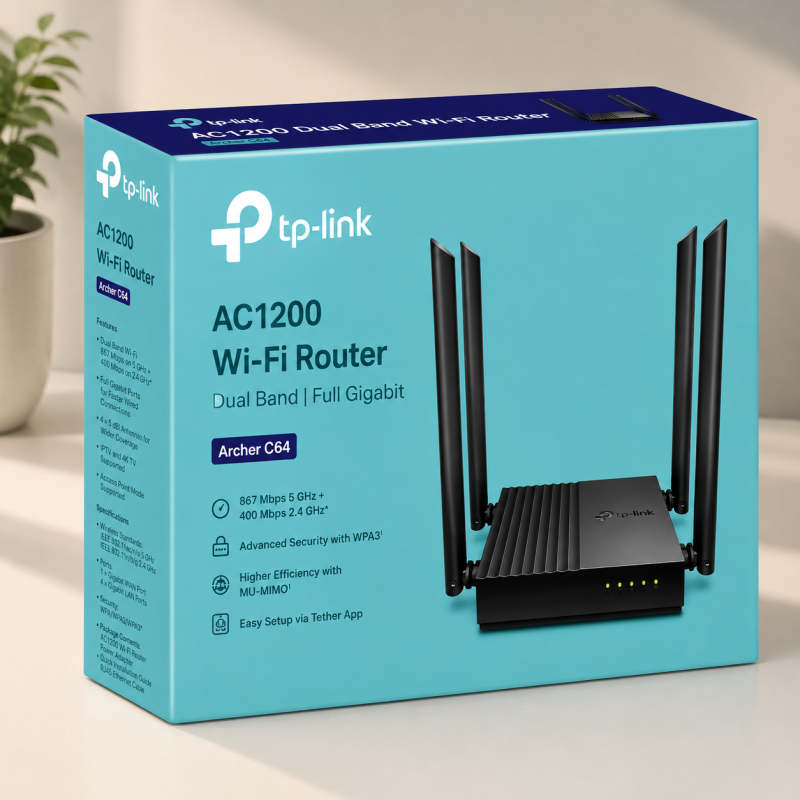 TP-Link Archer C64 AC1200 Dual-Band Gigabit Wi-Fi Router
