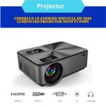 Cheerlux C9 Android Wifi Full HD 3600 Lumens LED Projector With TV Port