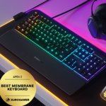 KEYBOARD STEELSERIES APEX 3 RGB GAMING WITH MAGNETIC WRIST REST (64795)